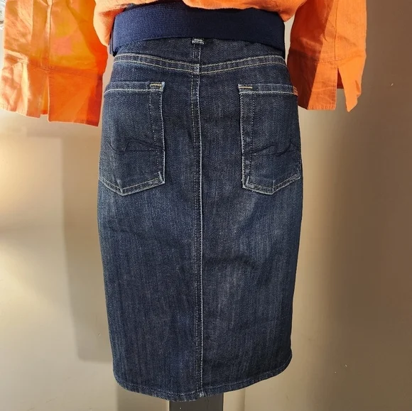 7 For All Mankind Pencil Jean Skirt Size 25 - Picture 4 of 9